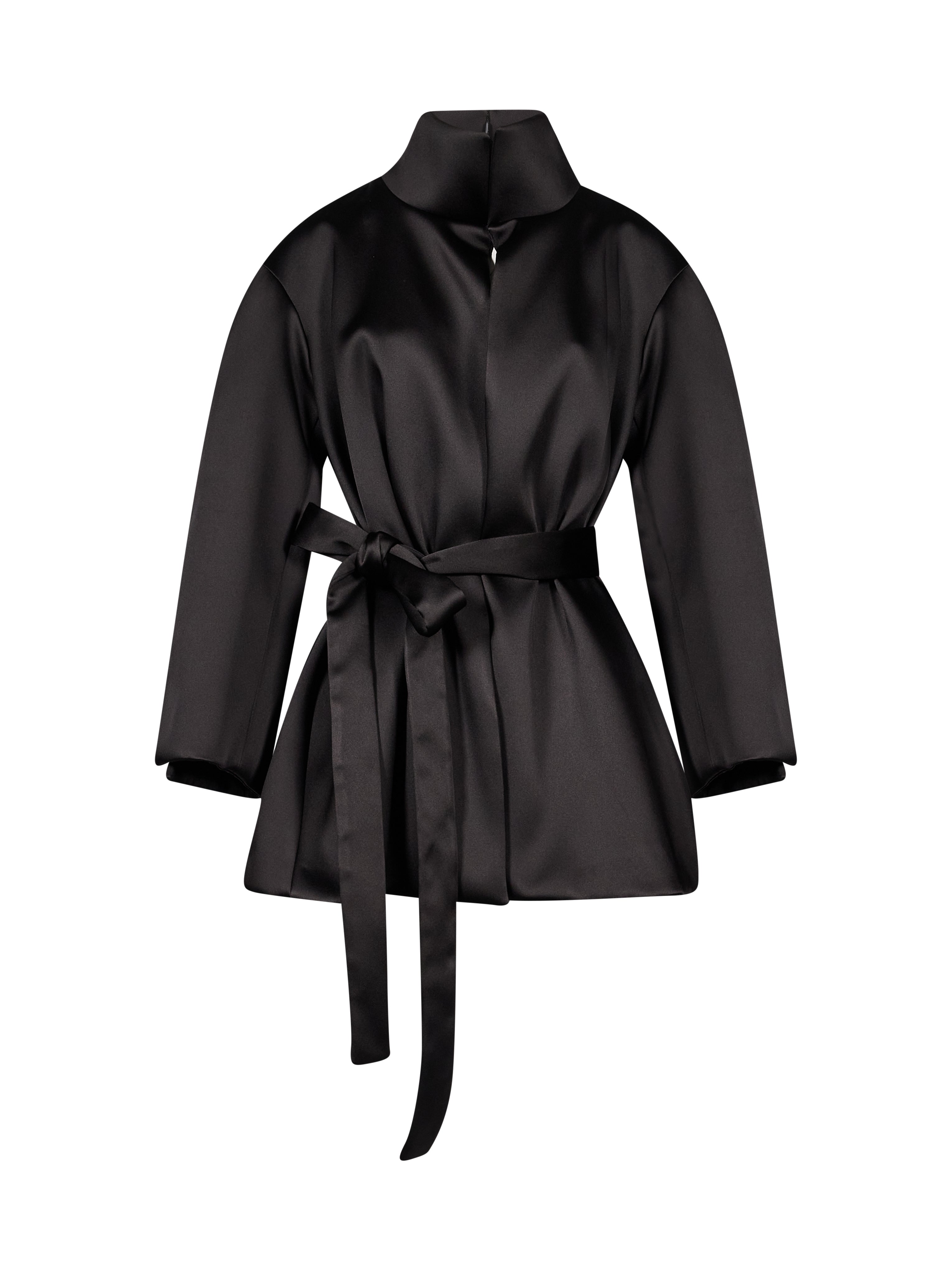 Giacca con design satinato Fahim in nero 