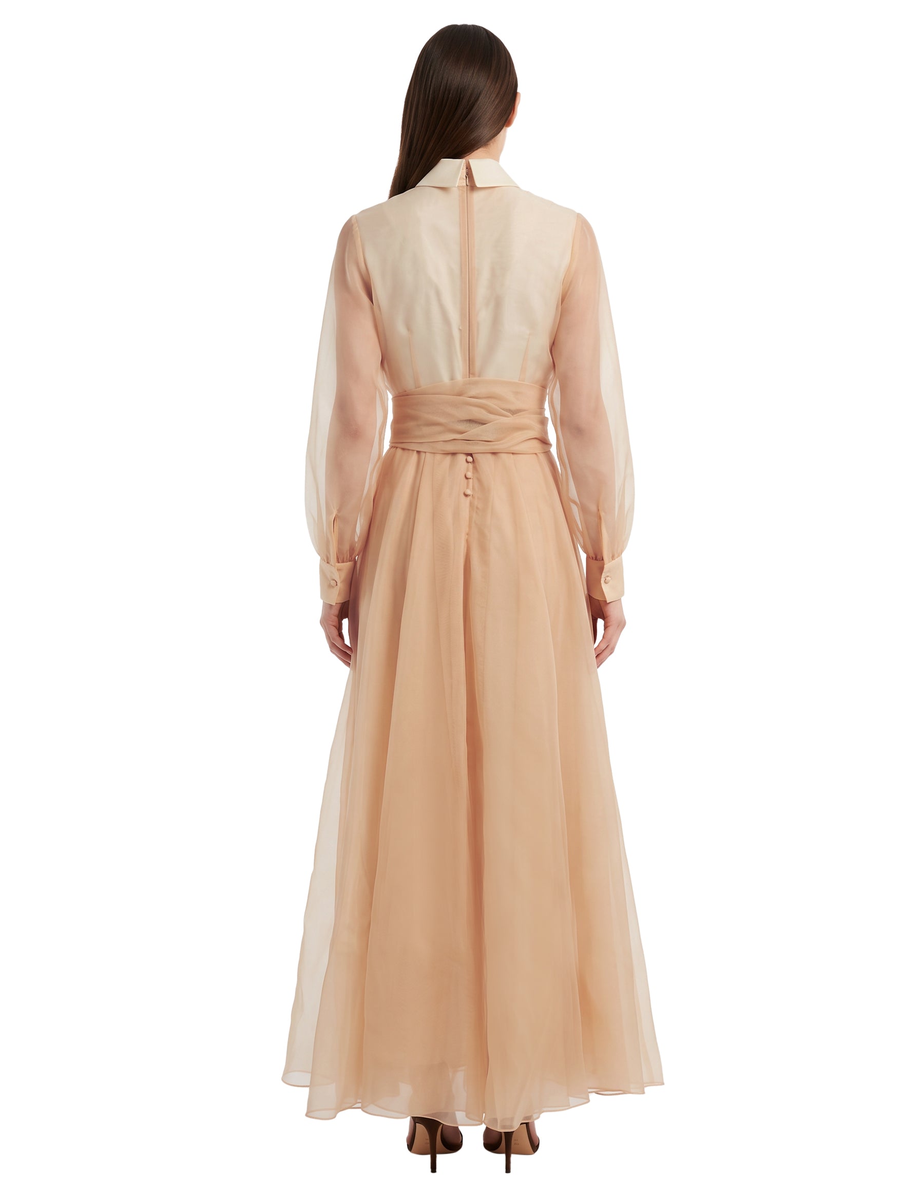 Abito da sera con cintura Iberona in beige 