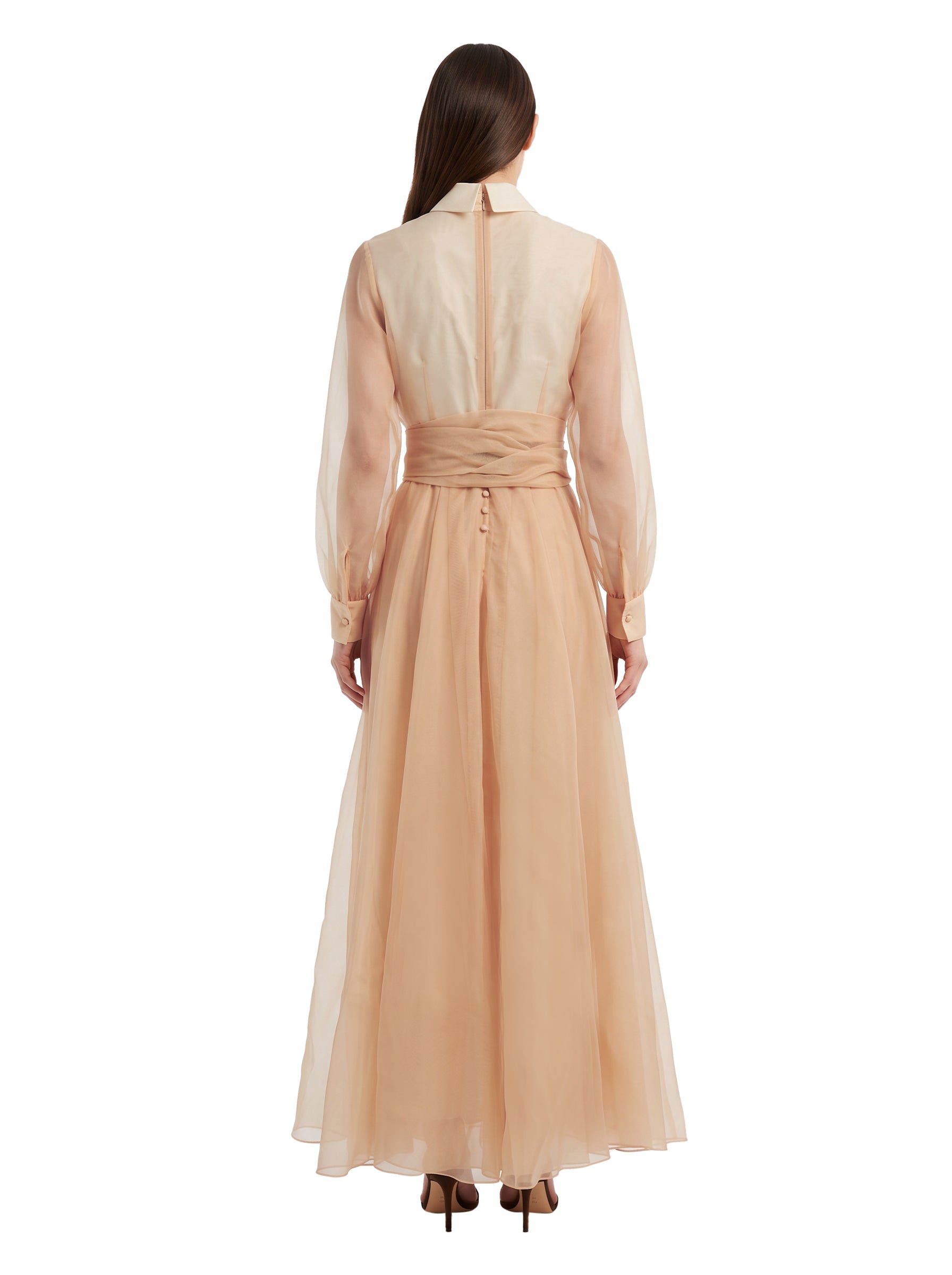 Abito da sera con cintura Iberona in beige 