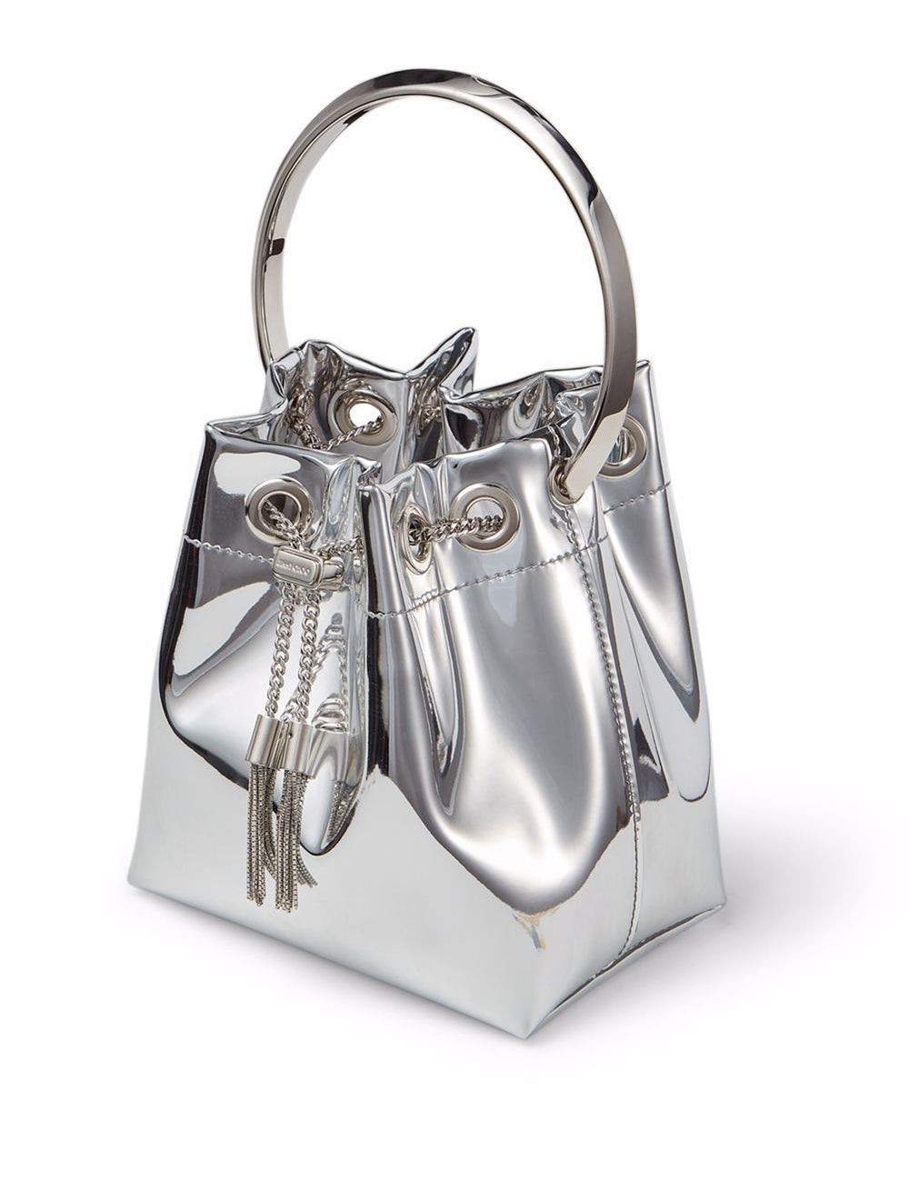 Borsa a secchiello Bon Bon in argento 