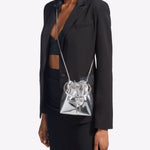 Borsa a secchiello Bon Bon in argento 
