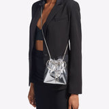 Borsa a secchiello Bon Bon in argento 