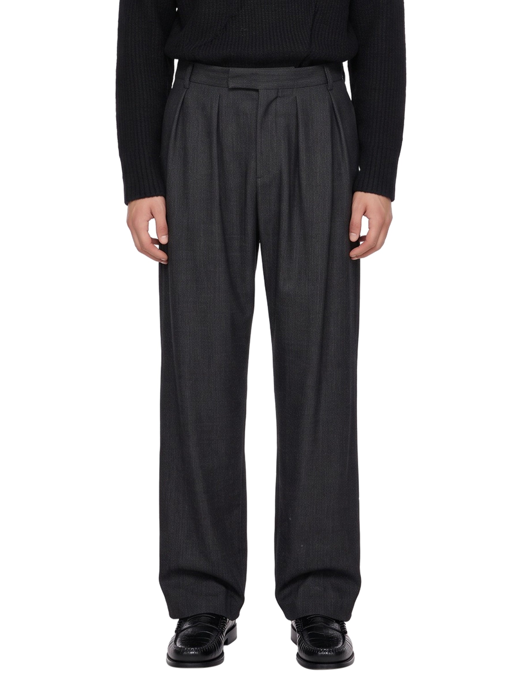 Pantaloni a gamba ampia in grigio antracite 