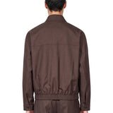 Giacca con zip Nave in marrone 