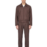 Giacca con zip Nave in marrone 