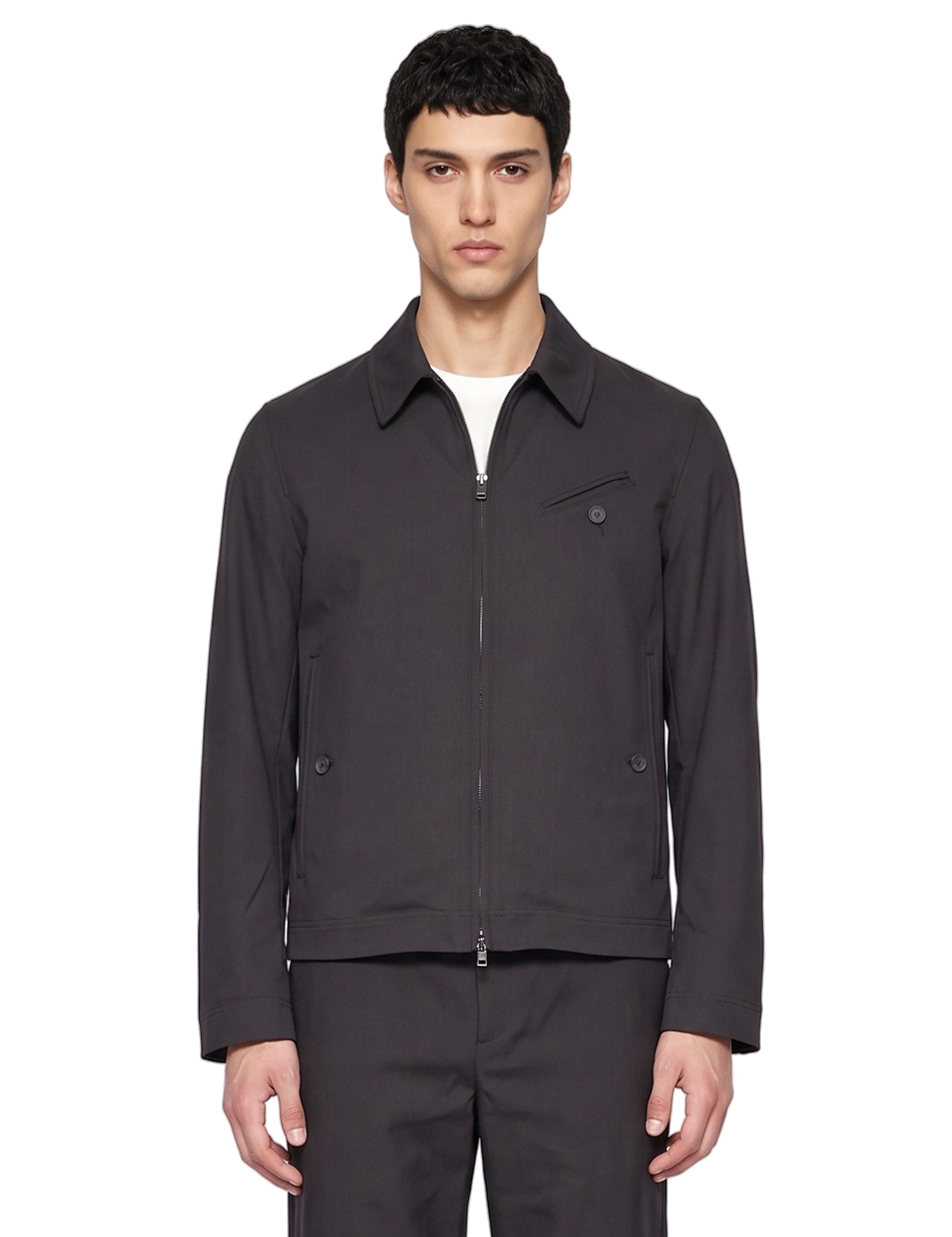 Giacca con zip Yew in nero 