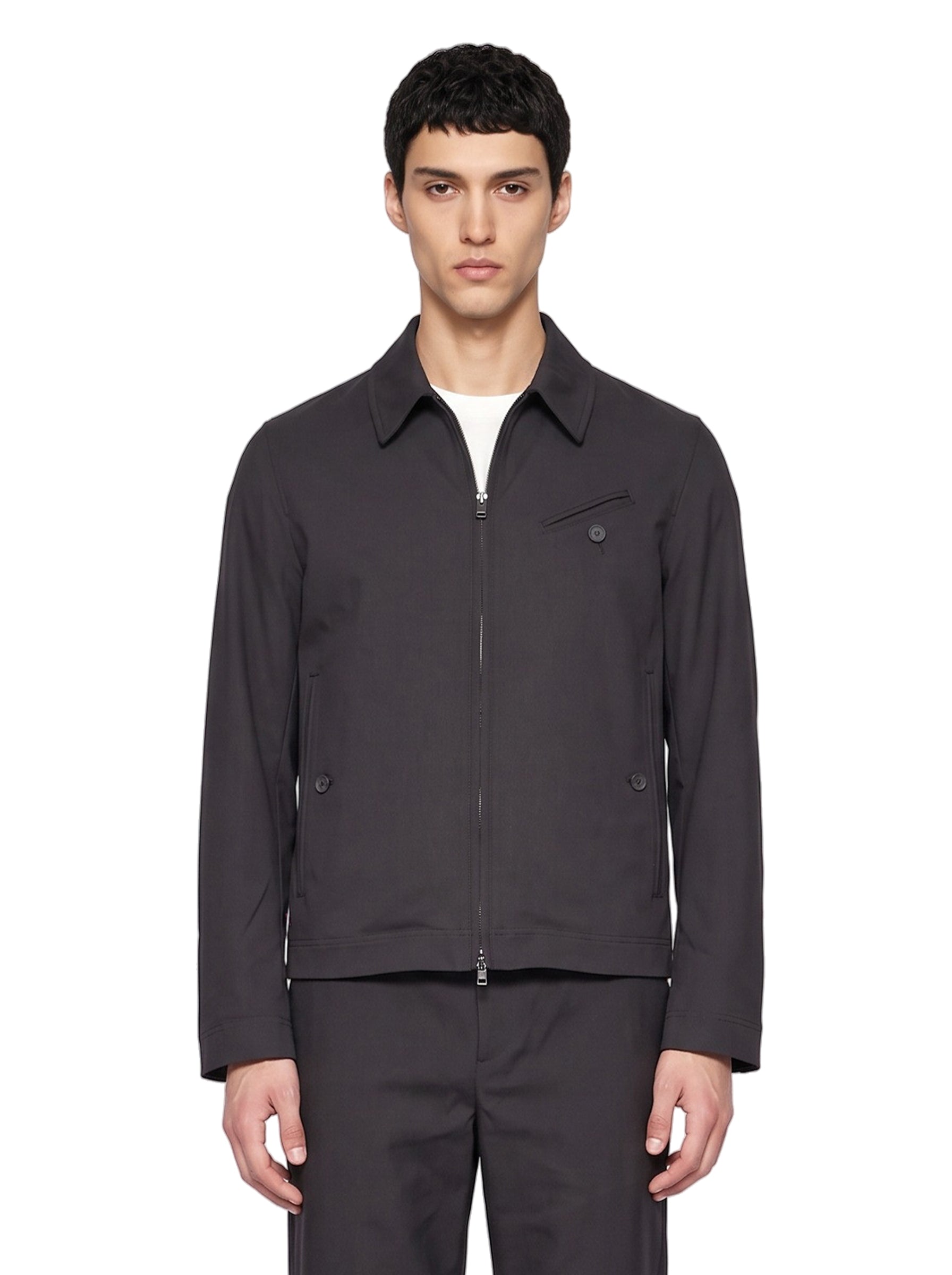 Giacca con zip Yew in nero 