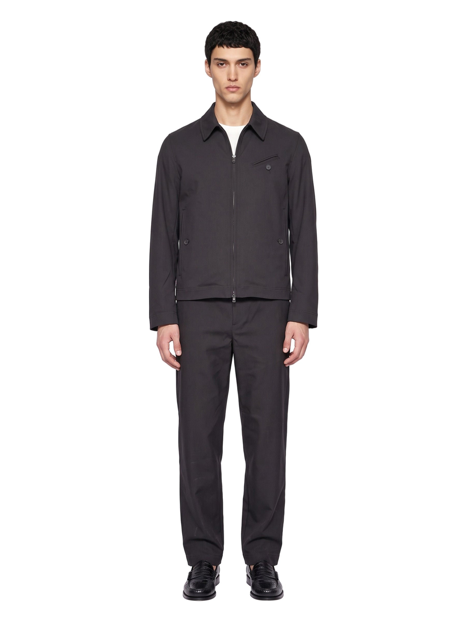 Giacca con zip Yew in nero 