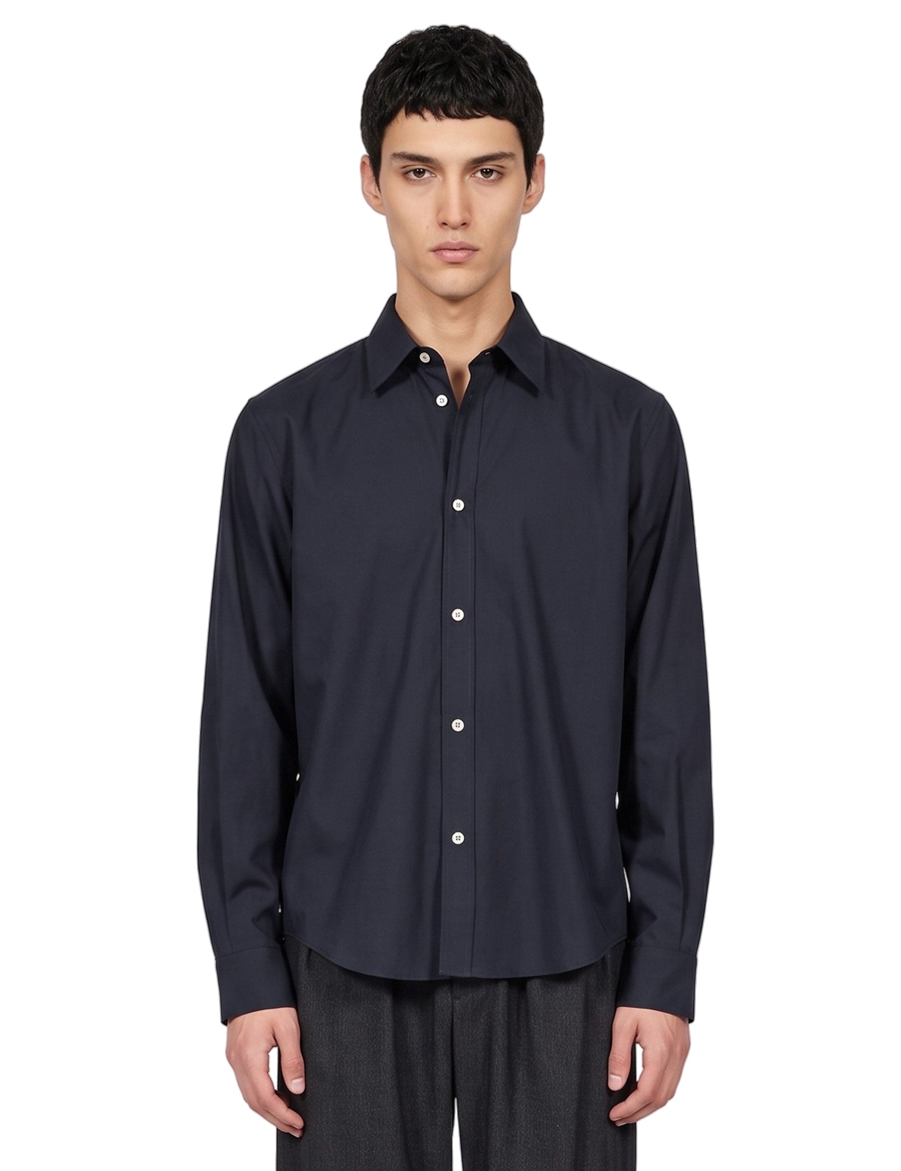 Camicia con tre colli in nero 