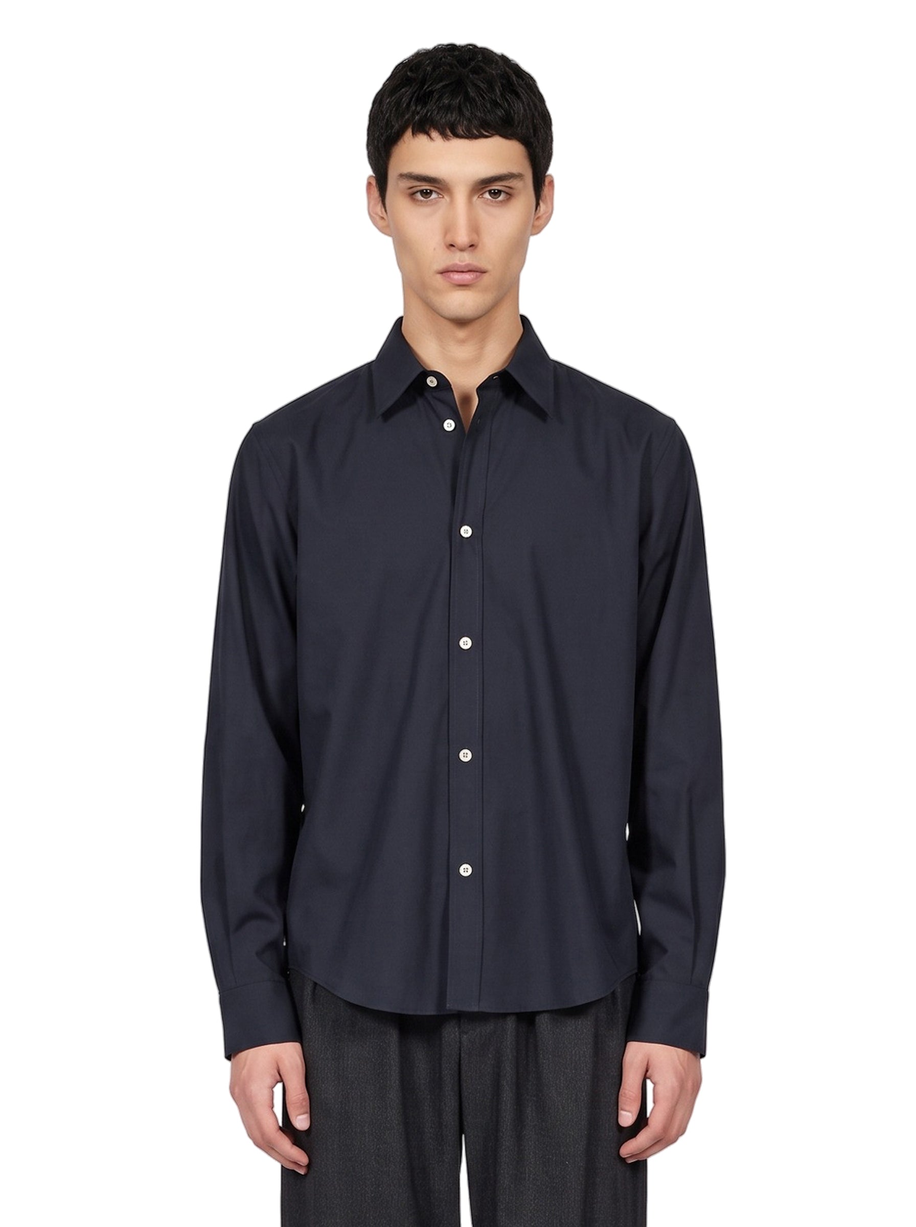 Camicia con tre colli in nero 