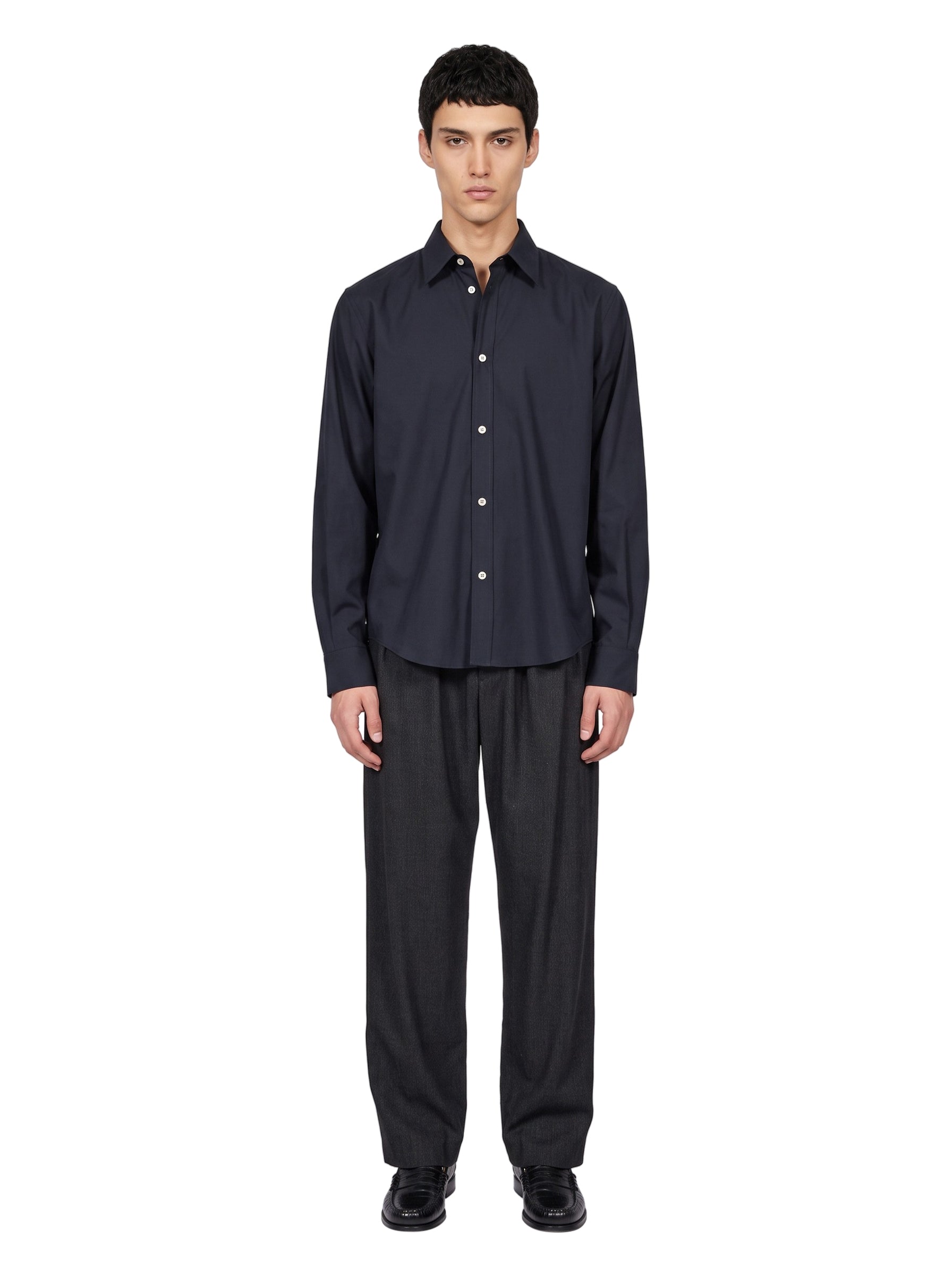 Camicia con tre colli in nero 