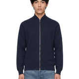 Bomber in maglia blu 
