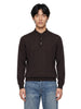 Belper long-sleeved polo shirt in brown