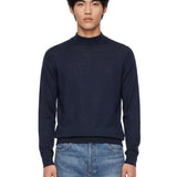 Maglione Harcourt in lana merino blu 