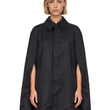 Cappotto a mantella in nero 