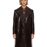 Cappotto effetto cocco in marrone 