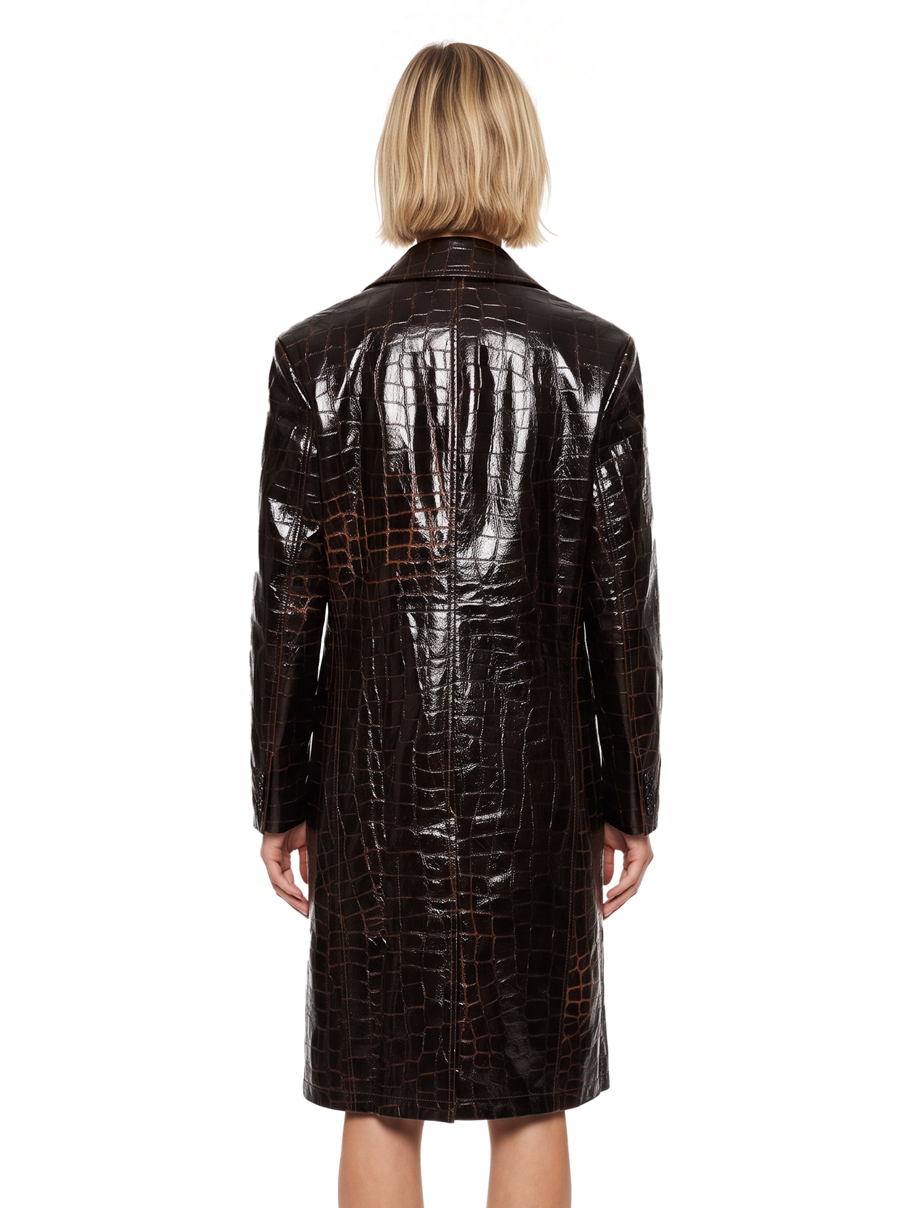 Cappotto effetto cocco in marrone 