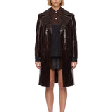 Cappotto effetto cocco in marrone 