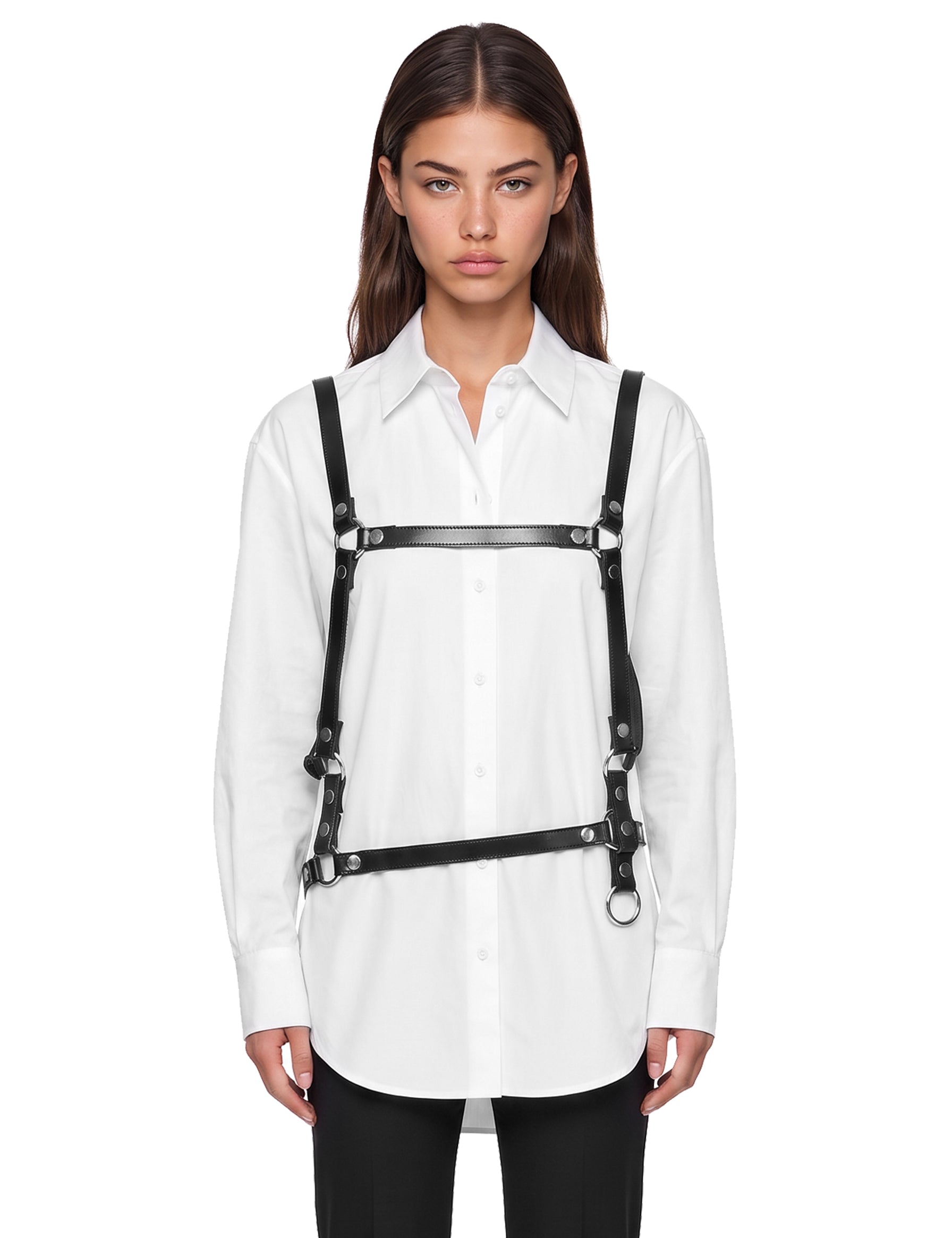 Harness in pelle nero 