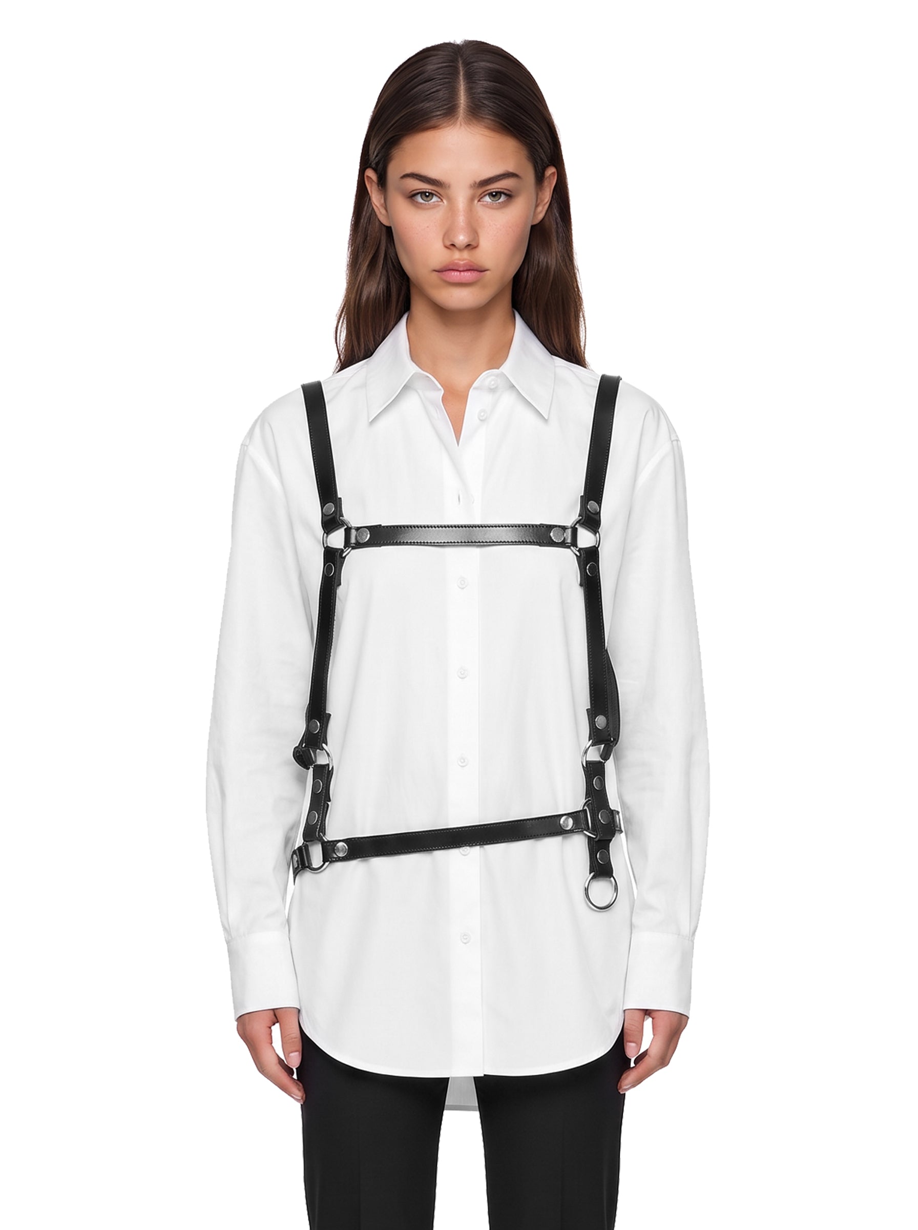 Harness in pelle nero 