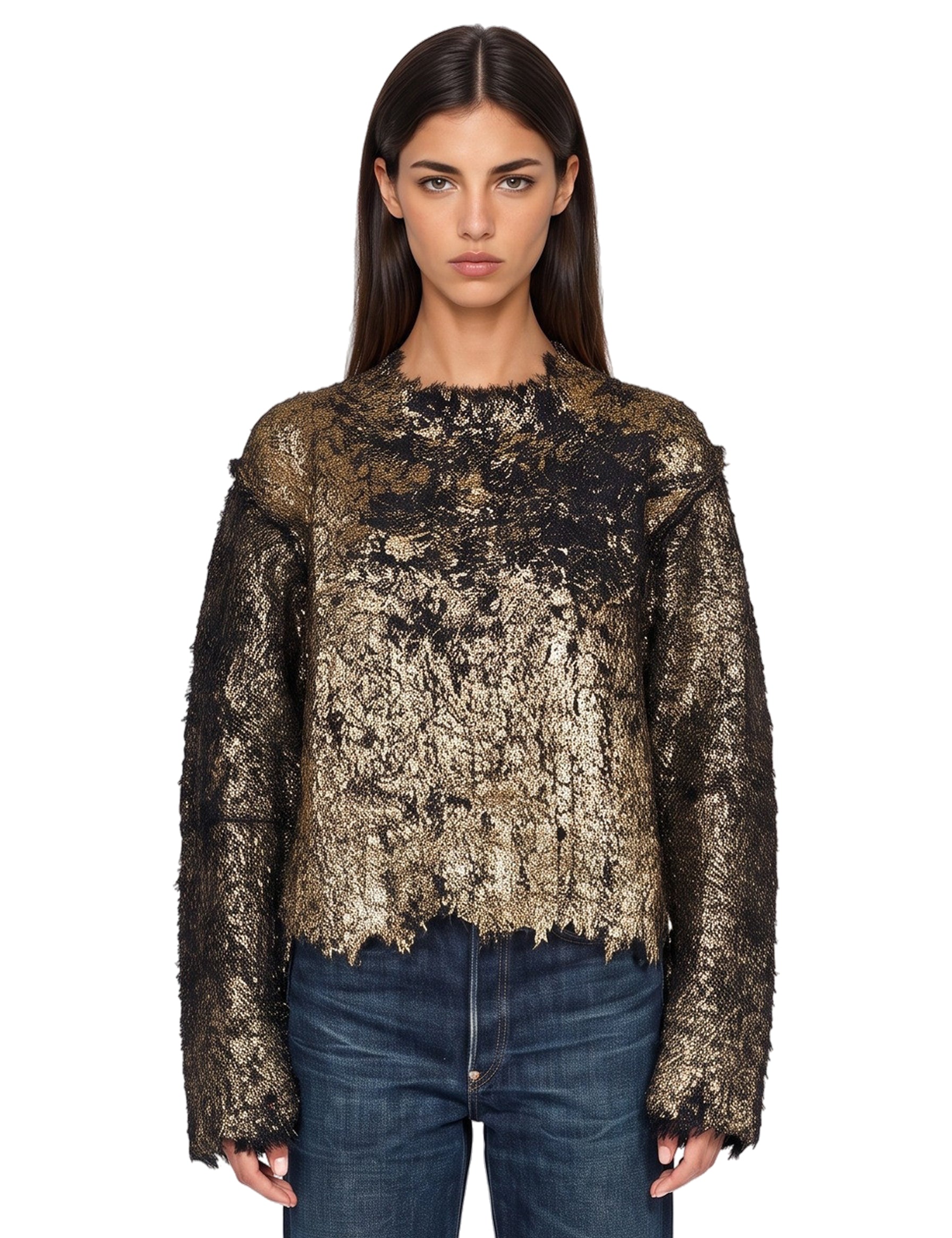 Maglione girocollo multicolor 