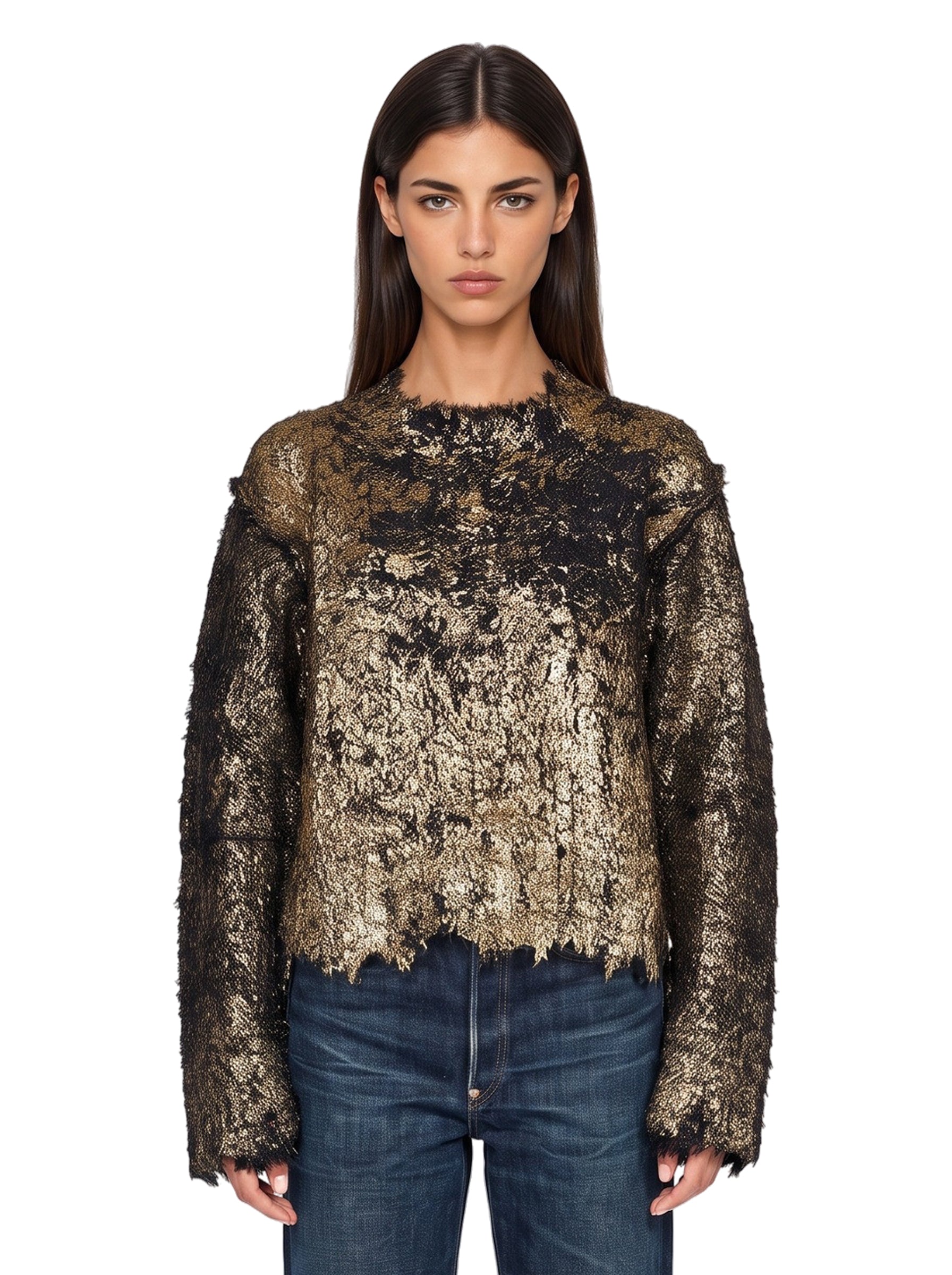 Maglione girocollo multicolor 