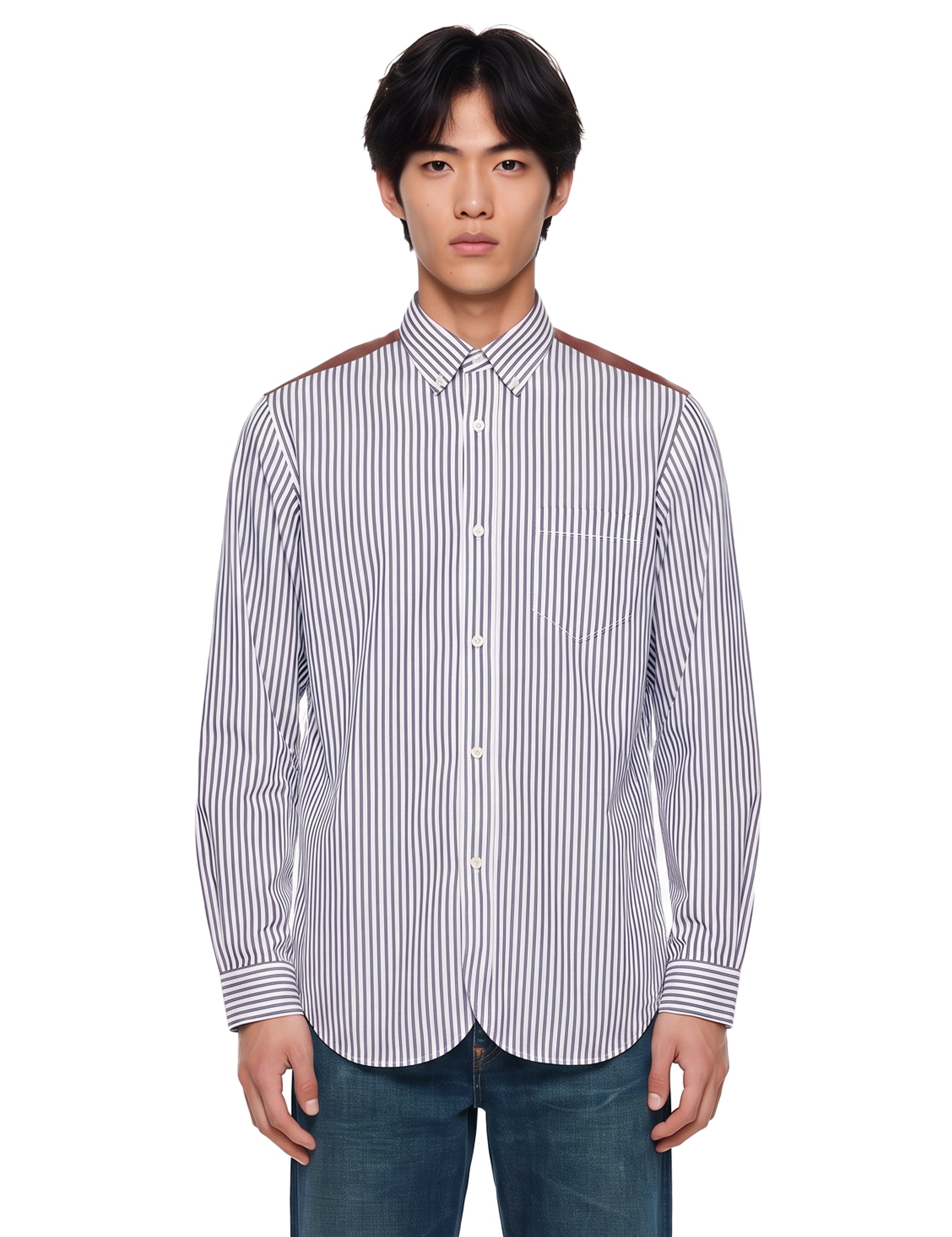Camicia a righe multicolor 