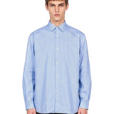 Camicia a righe in azzurro 