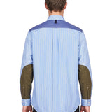 Camicia a righe in azzurro 