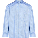 Camicia a righe in azzurro 