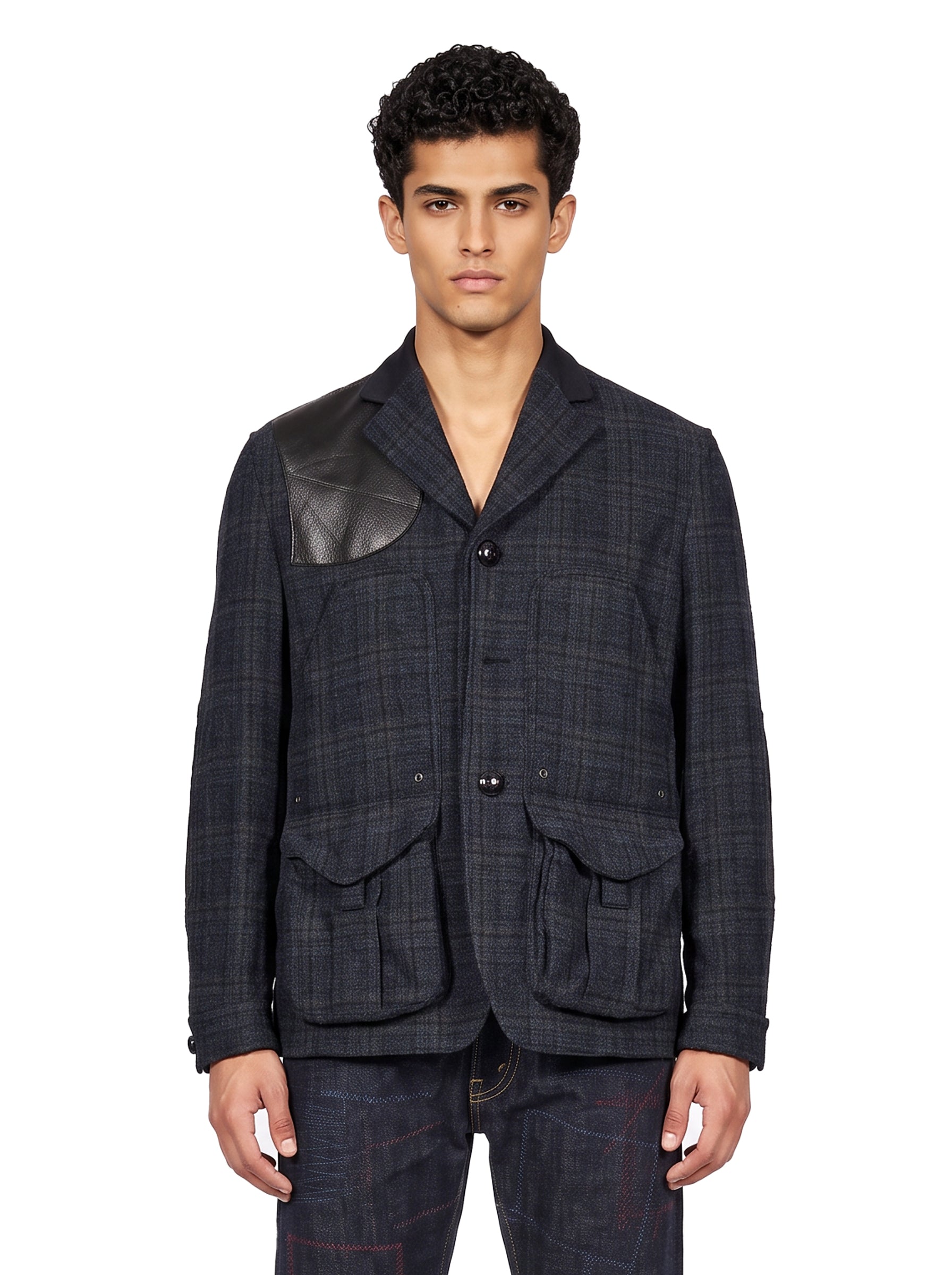 Blazer a quadri multicolor 