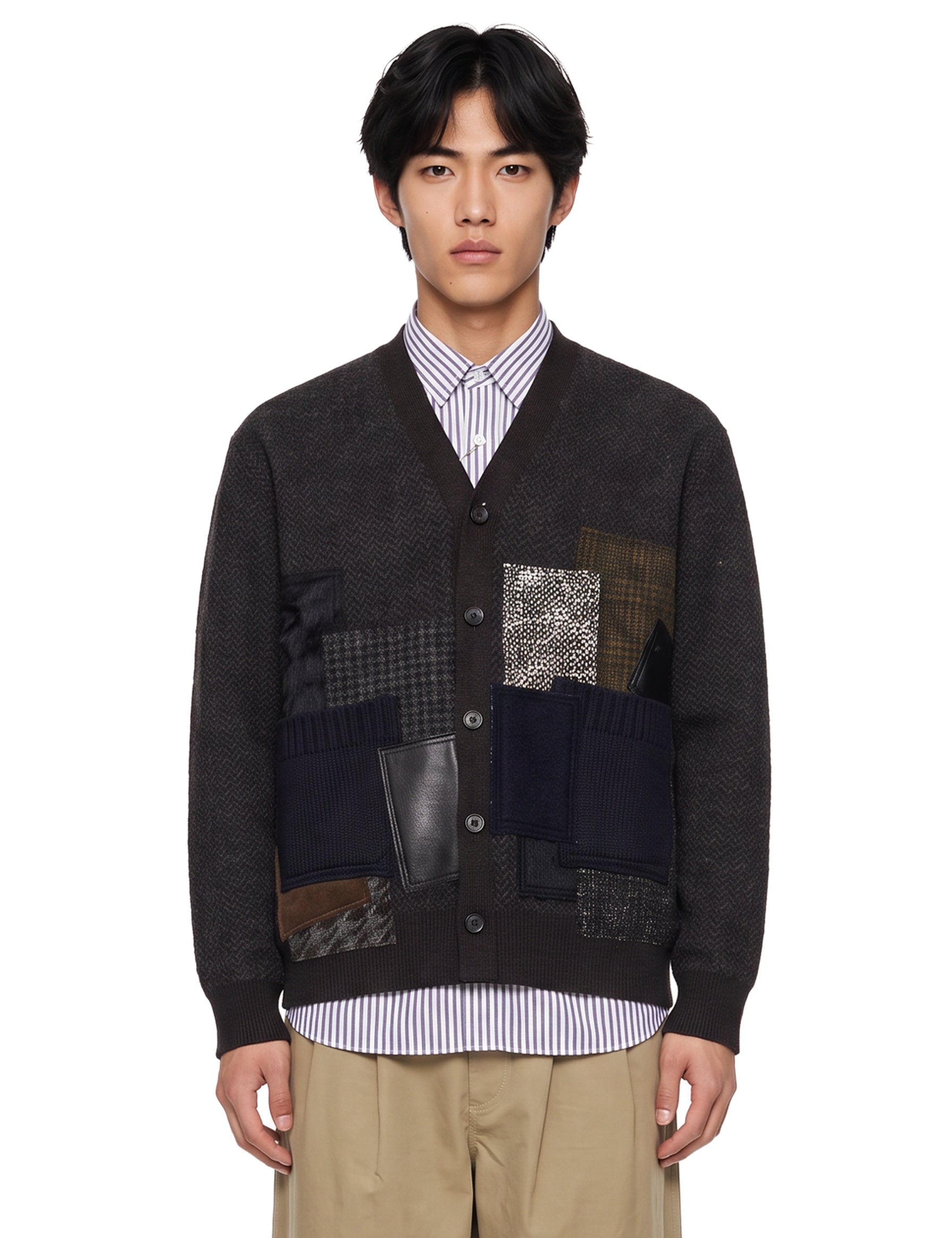 Cardigan patchwork multicolor 