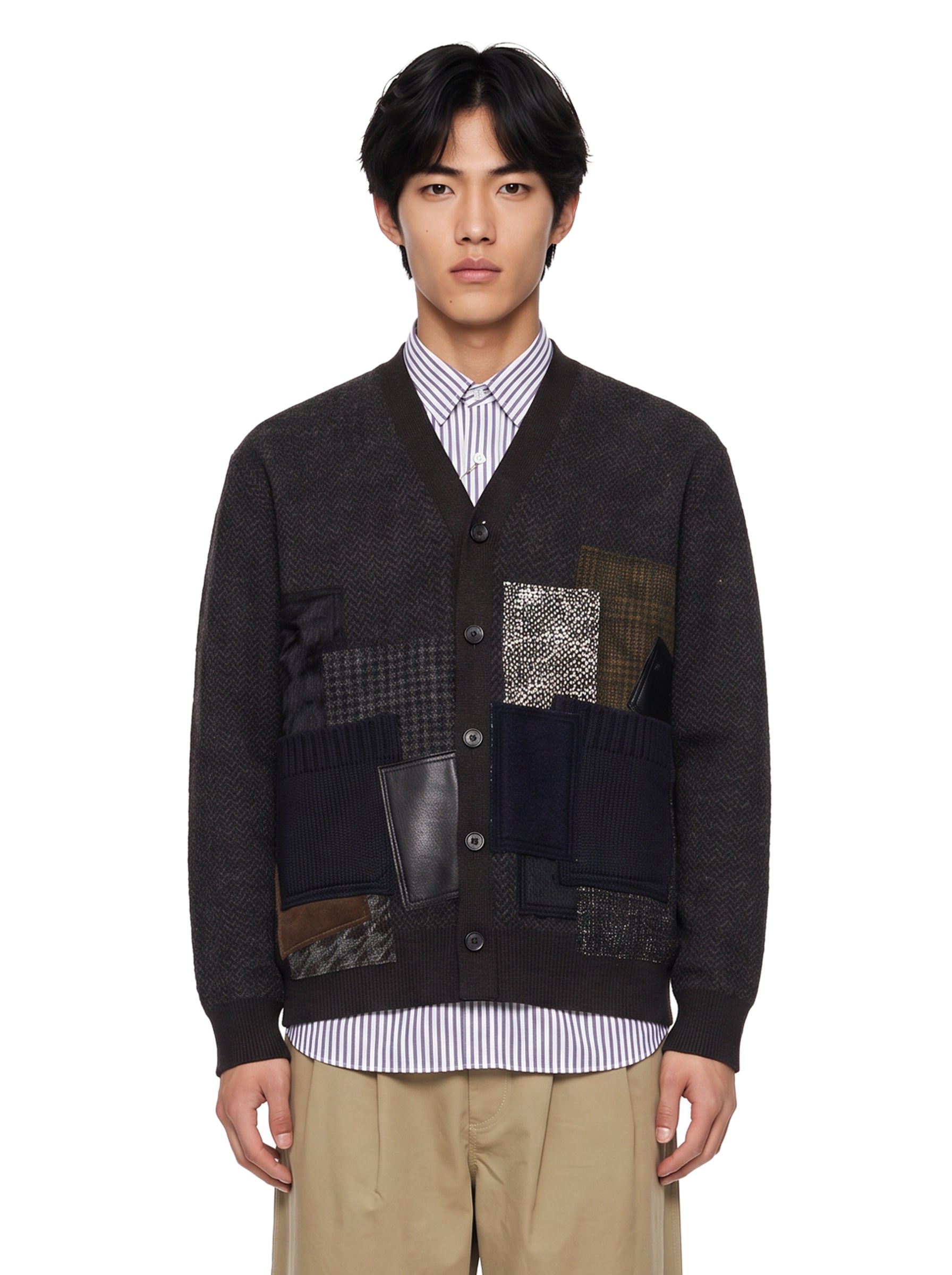 Cardigan patchwork multicolor 