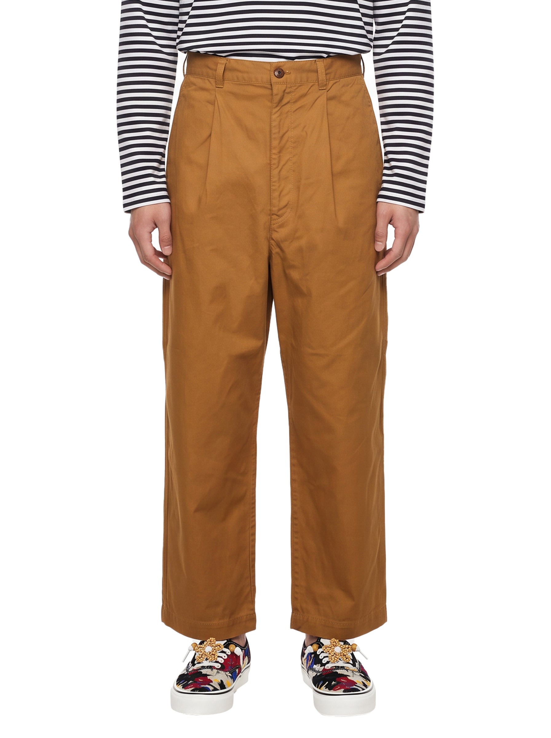 Pantaloni dritti in marrone 
