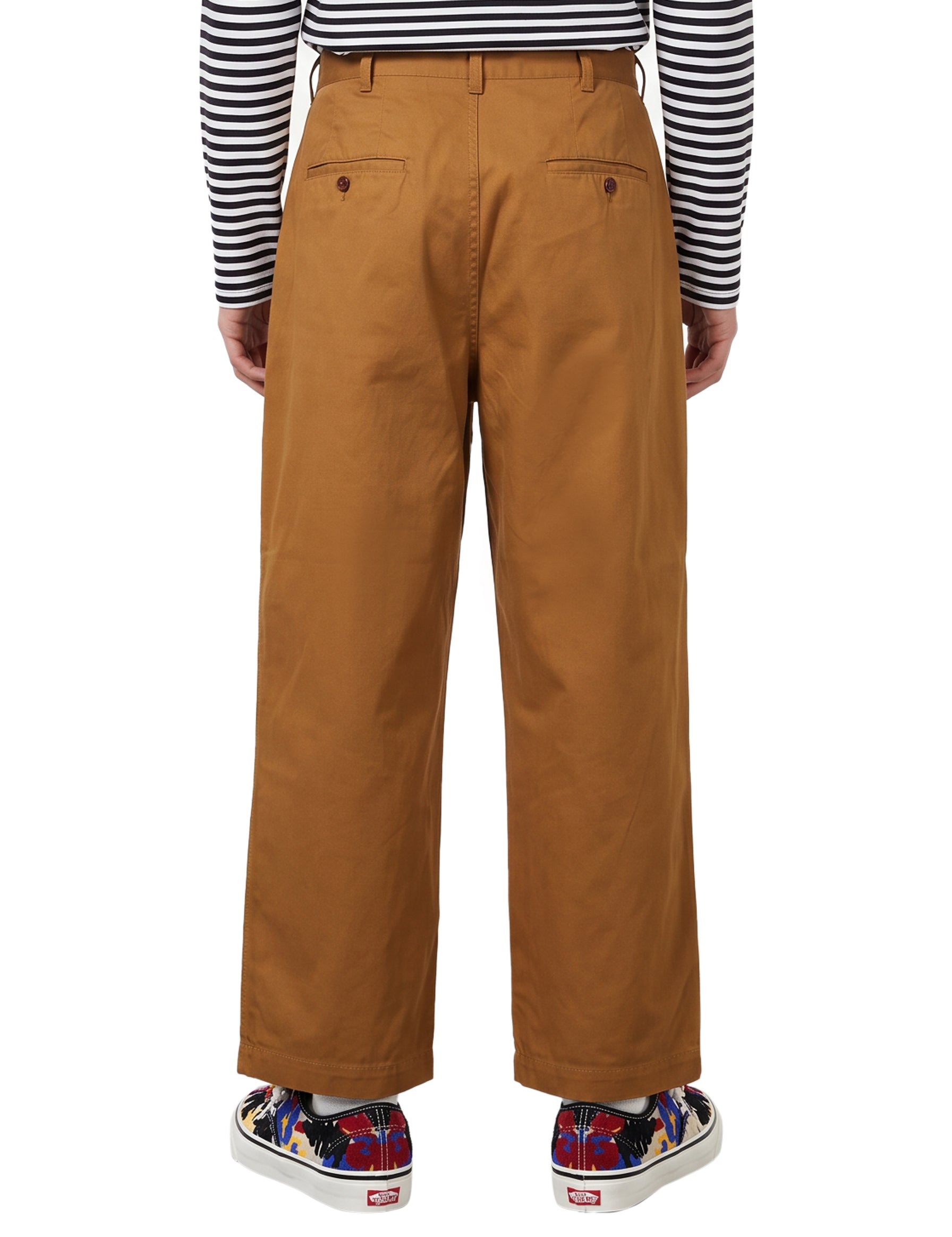 Pantaloni dritti in marrone 