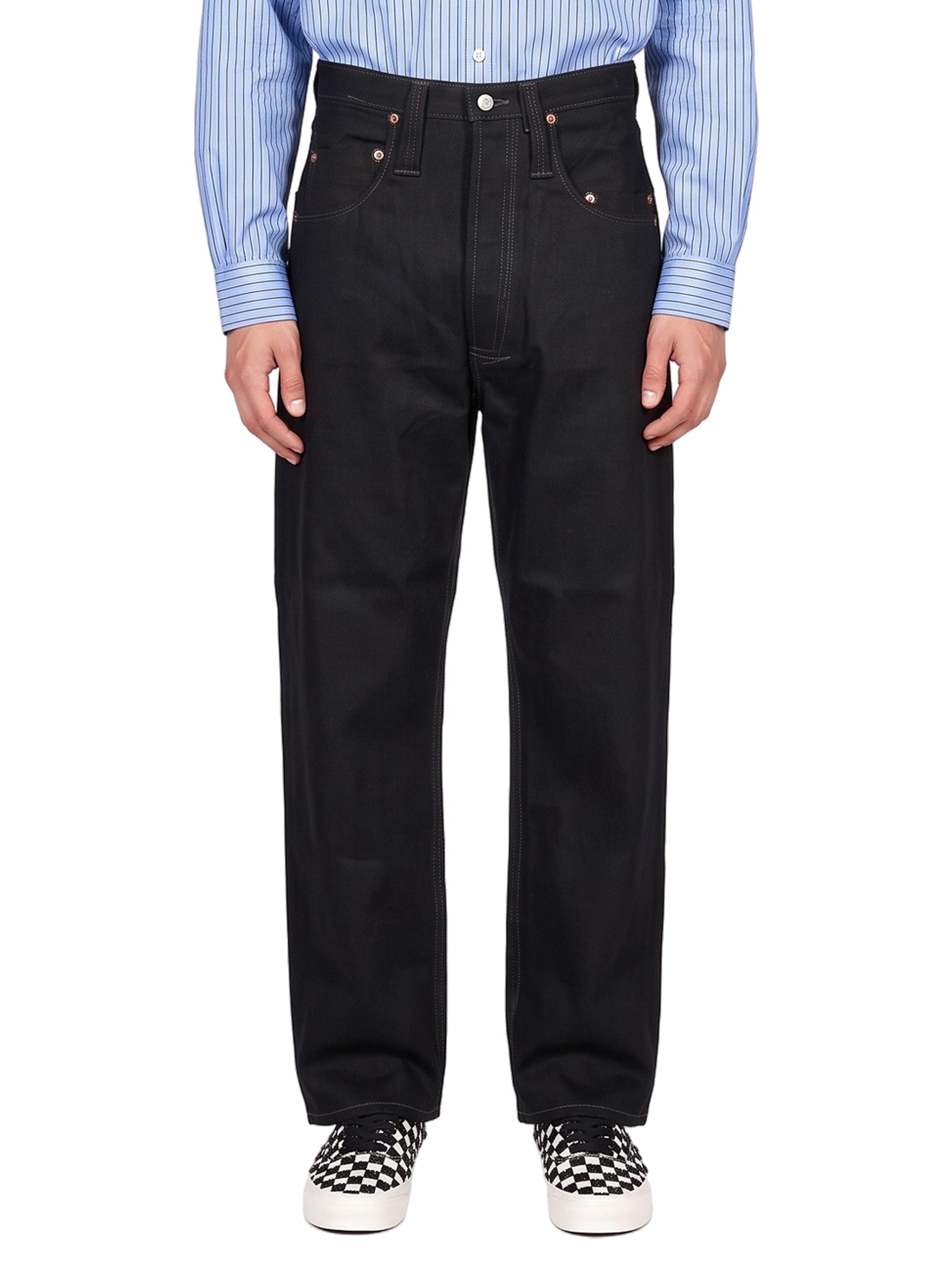 Jeans cinque tasche in nero 