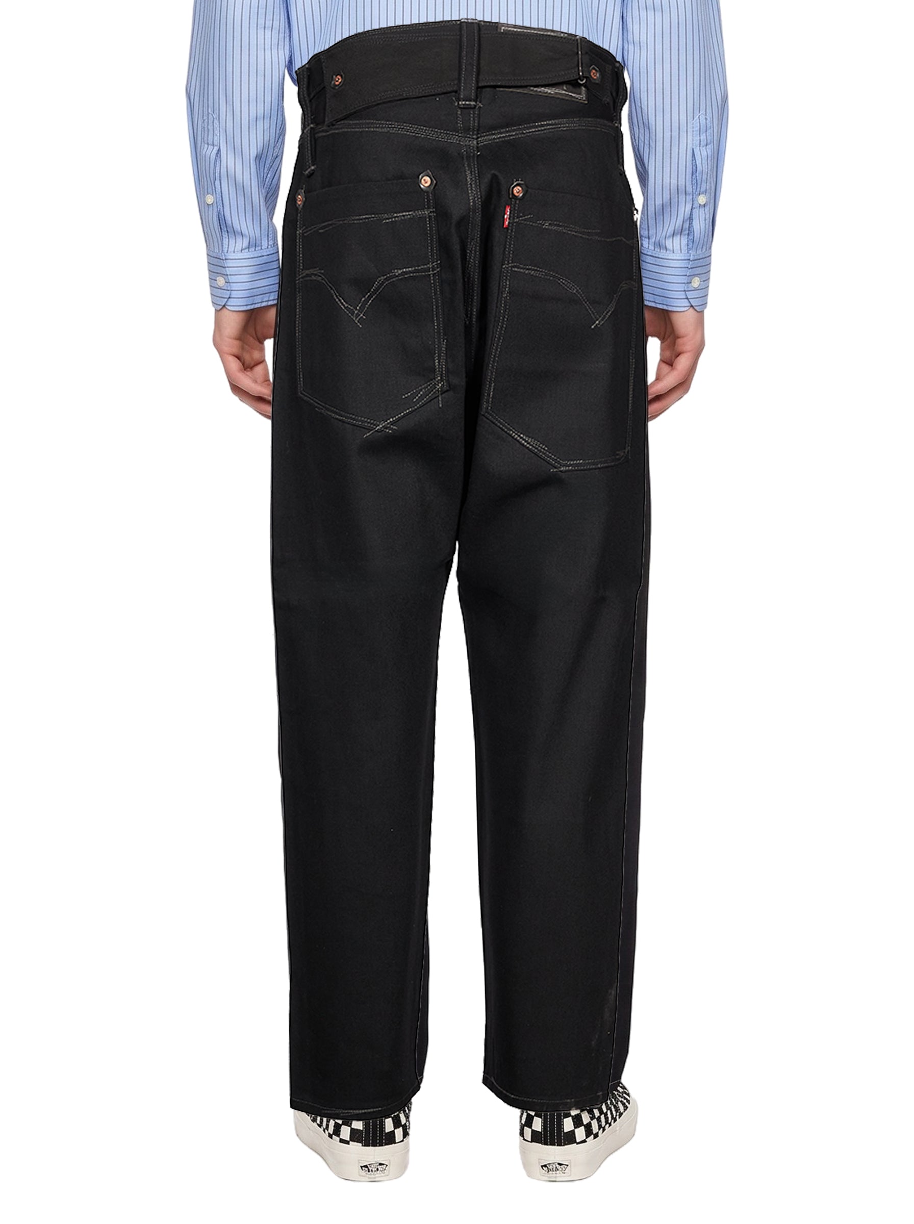 Jeans cinque tasche in nero 