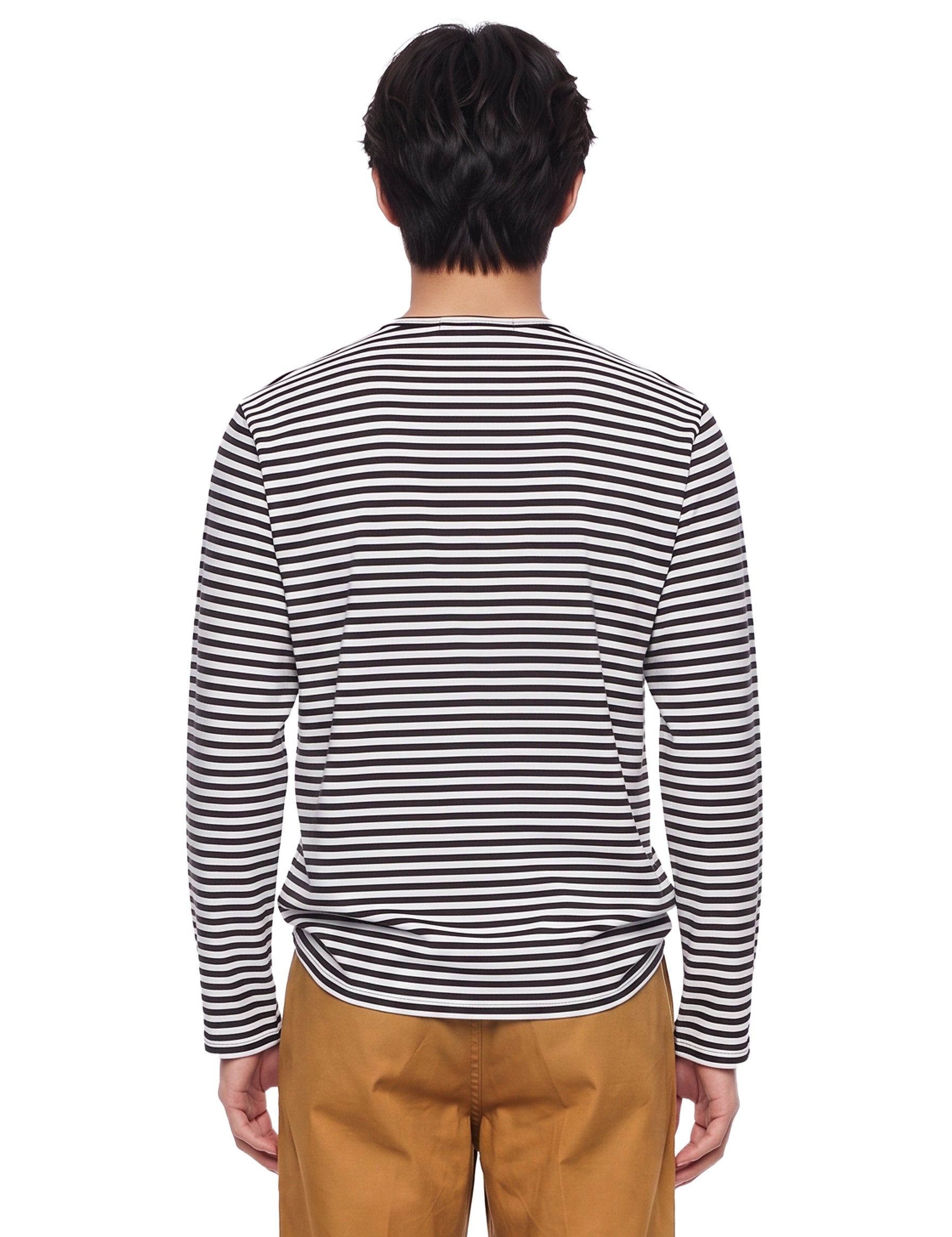 T-shirt manica lunga a righe in blu 