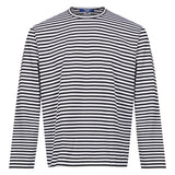 T-shirt manica lunga a righe in blu 