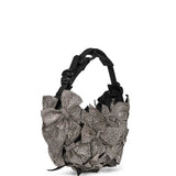 Borsa con fiocchi in nero e argento 