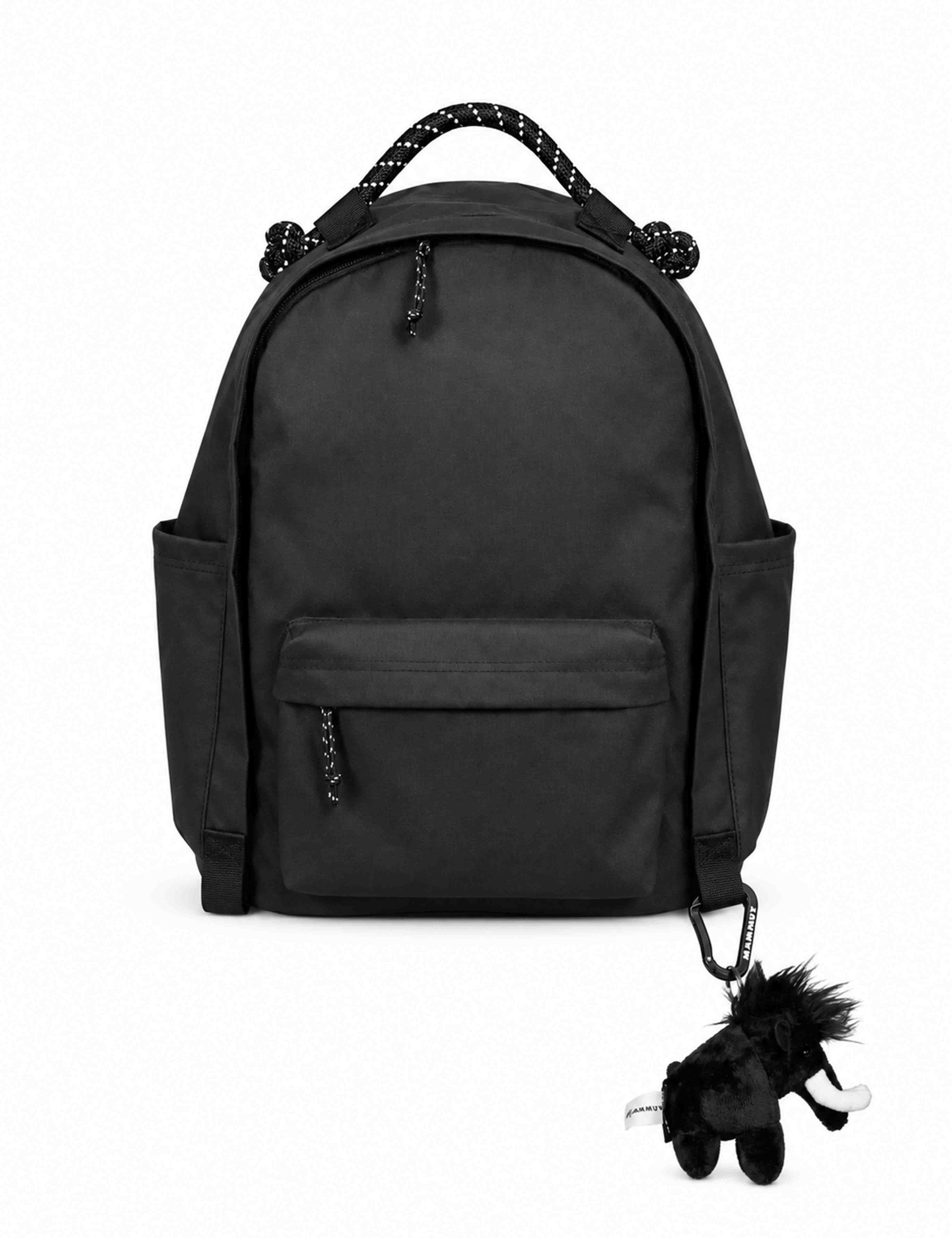 Zaino con dettagli ricamati in nero 