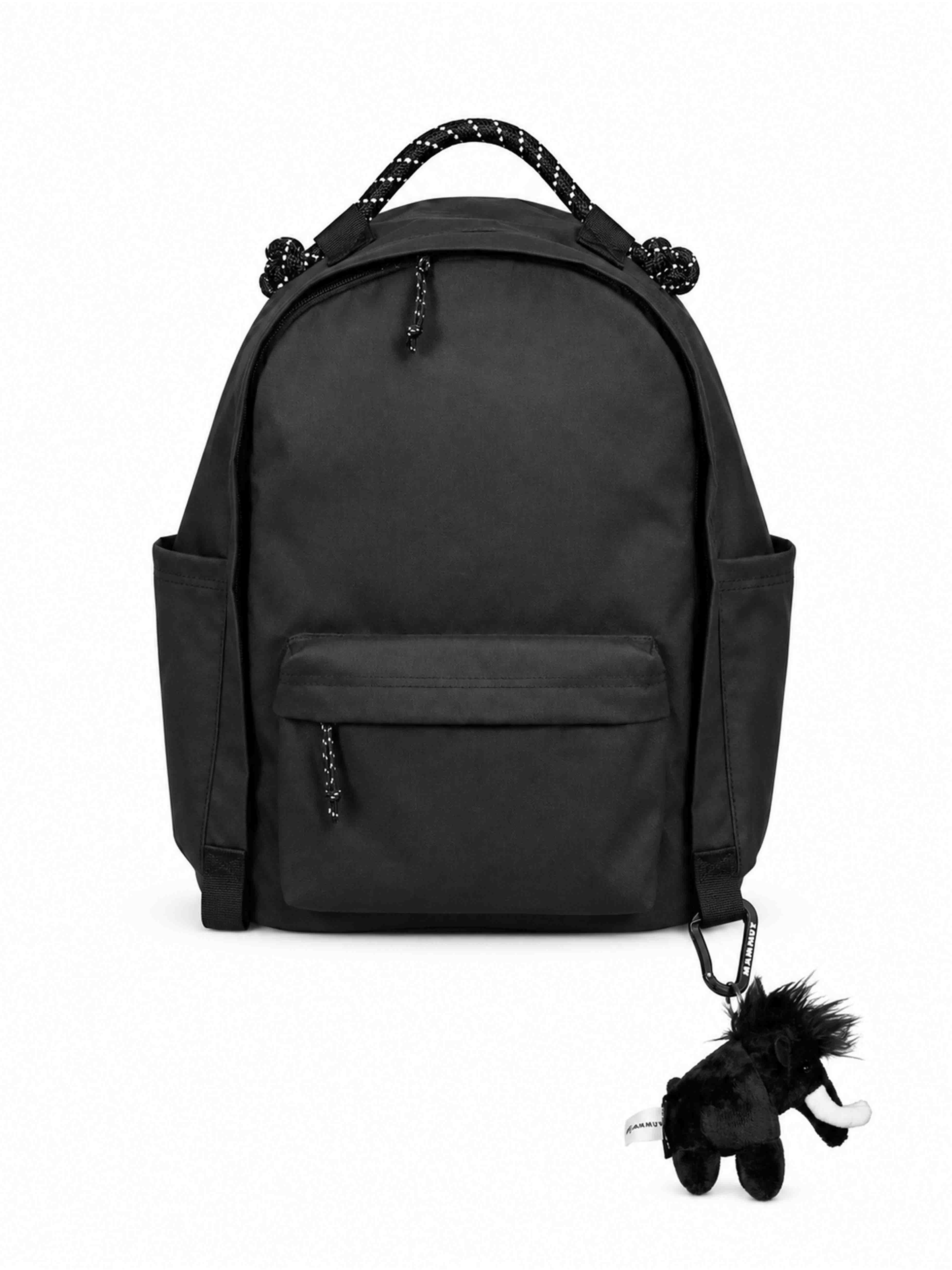 Zaino con dettagli ricamati in nero 