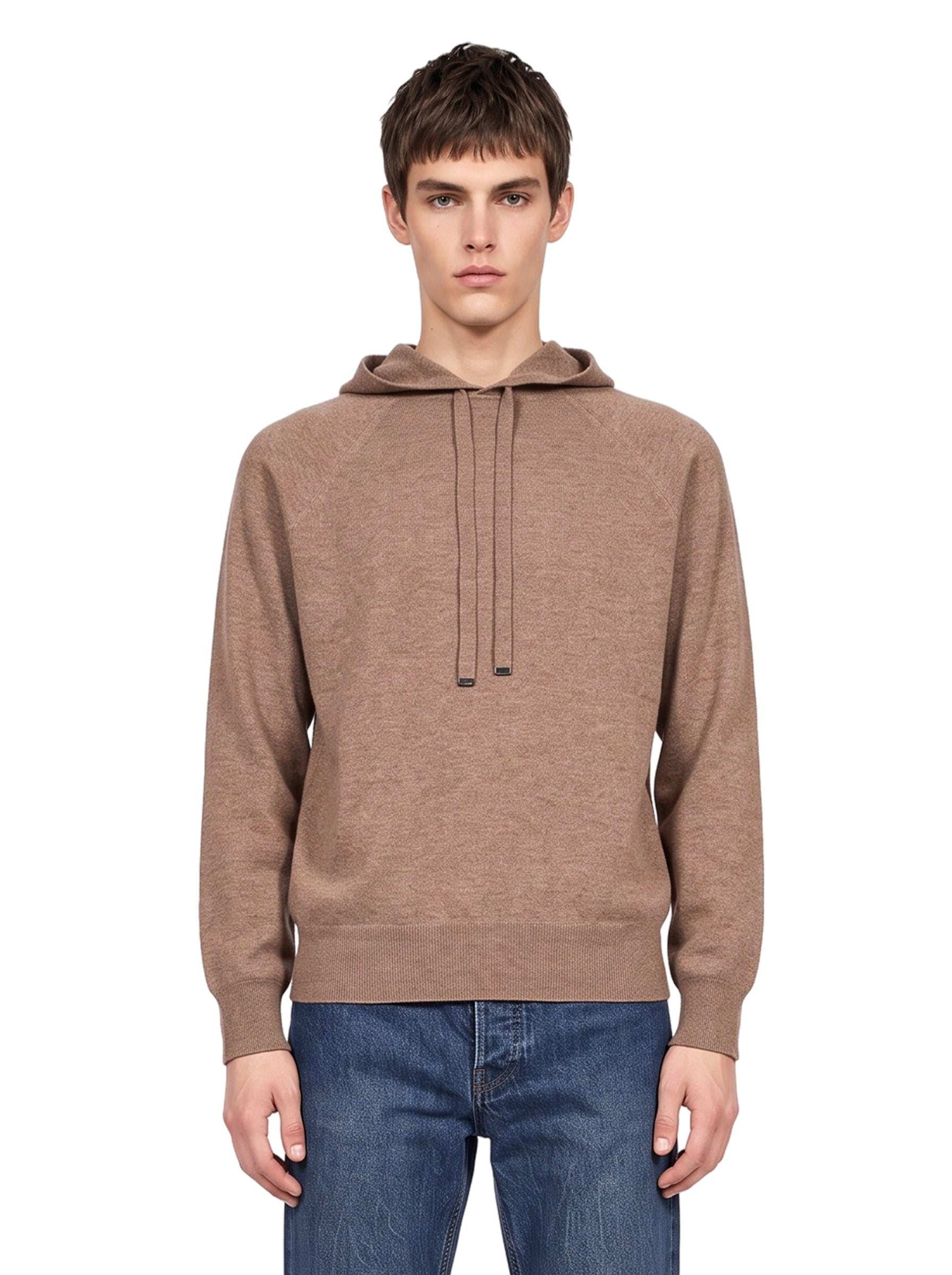 Felpa in maglia in marrone 