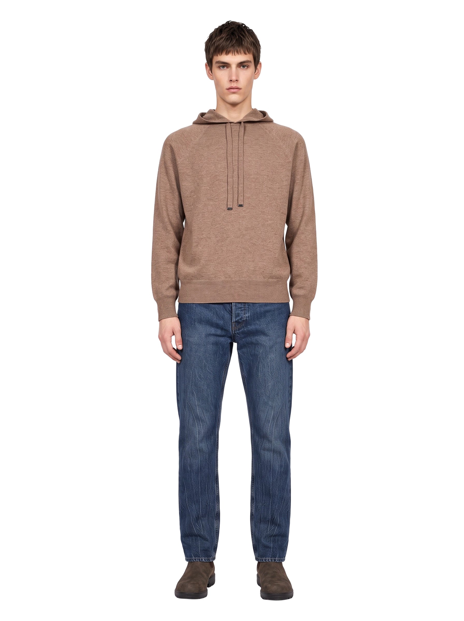 Felpa in maglia in marrone 