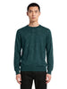 Maglione a girocollo in cashmere verde