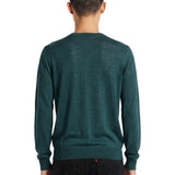 Maglione a girocollo in cashmere verde 
