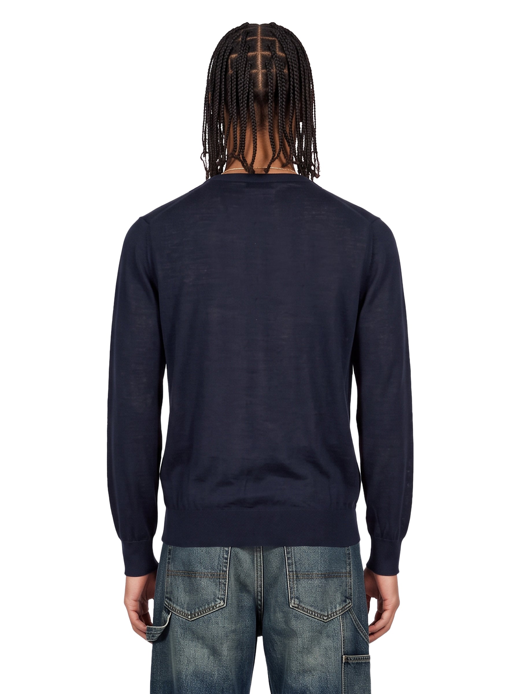 Maglione girocollo in blu 
