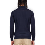 Polo con bottoni in blu 