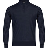 Polo con bottoni in blu 