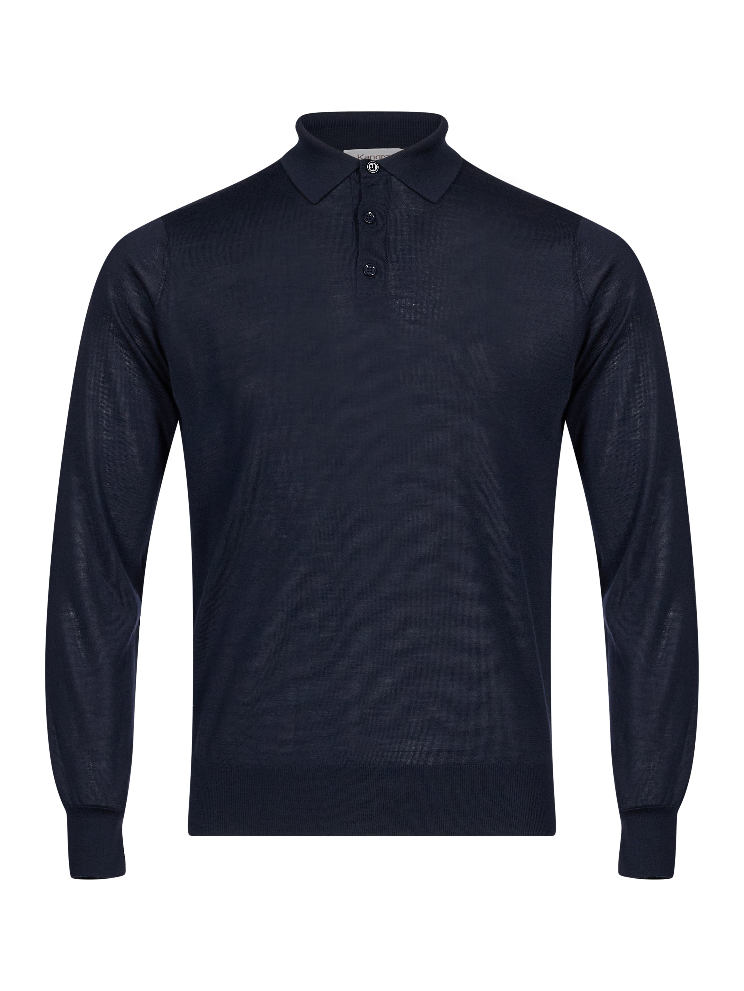 Polo con bottoni in blu 